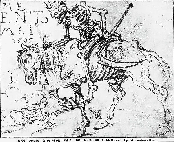 Allegory of Death, drawing by Albrecht Durer, in the British Museum in London