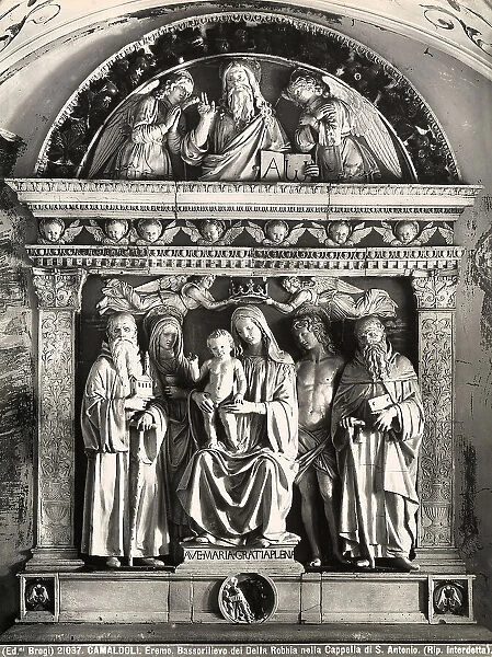 Altarpiece with the Madonna and Child with Saints, from the Della Robbia School, in the Cappella di Sant'Antonio, in the Monastery of Camaldoli, in the province of Arezzo