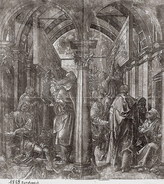 The arts academy, by Hans Burgkmair the Elder. Gabinetto dei Disegni e delle Stampe, Uffizi Gallery, Florence
