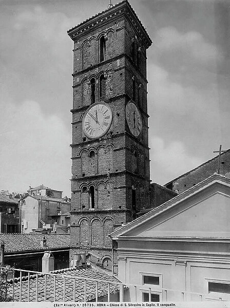 Bell Tower of the Church of St. Silvestro in Capite, in Rome, Lazio