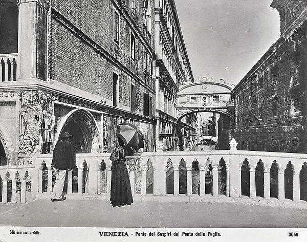 Bridge of Sighs photographed from the Ponte della Paglia, Venice