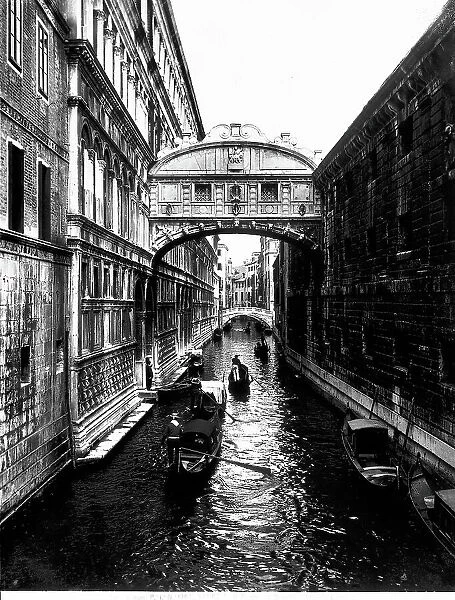 The Bridge of Sighs in Venice, Veneto, designed by Antonio Contin