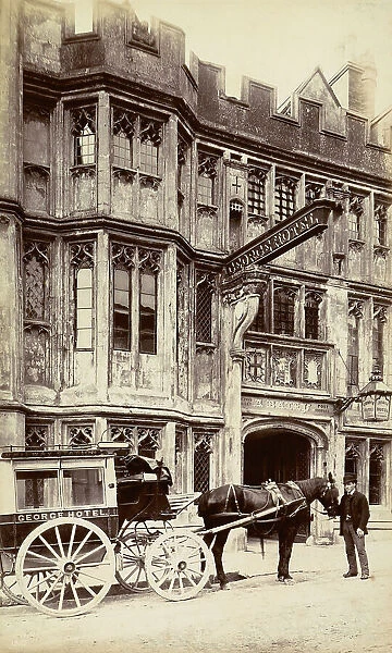 The carriage of the George and Pilgrims Hotel in Glastonbury, Somerset