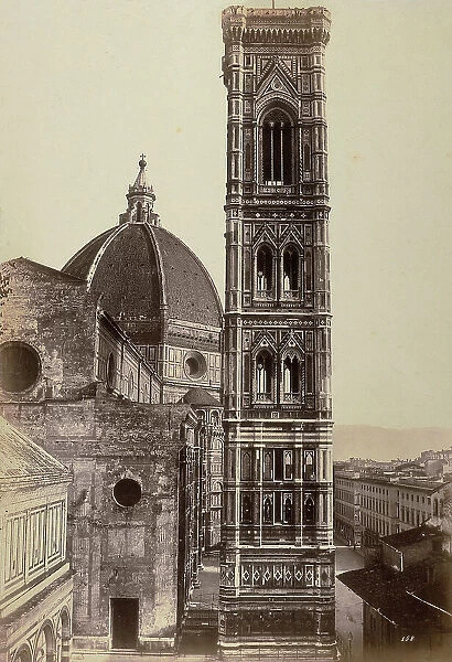 The Cathedral of Santa Maria del Fiore flanked by the Bell tower of Giotto, Florence
