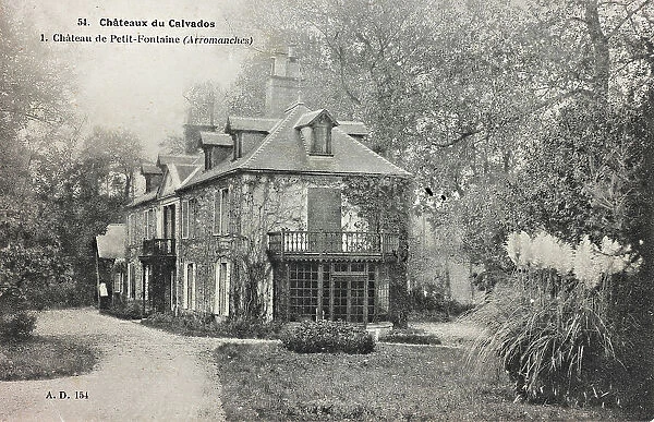 Chteau de Petit-Fontaine, Calvados; postcard
