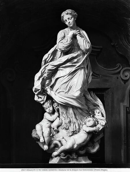 The Conception, marble, Pierre Puget (1620-1694), Oratory of St. Philip, Genoa
