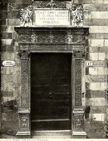 Door of the City Hall or Doria Tursi, Genoa