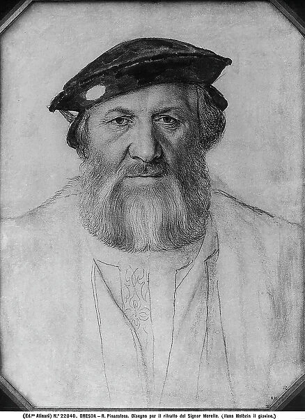 Drawing by Hans Holbein the Younger for the portrait of Morette in the Gemldegalerie Alte Meister in Dresden