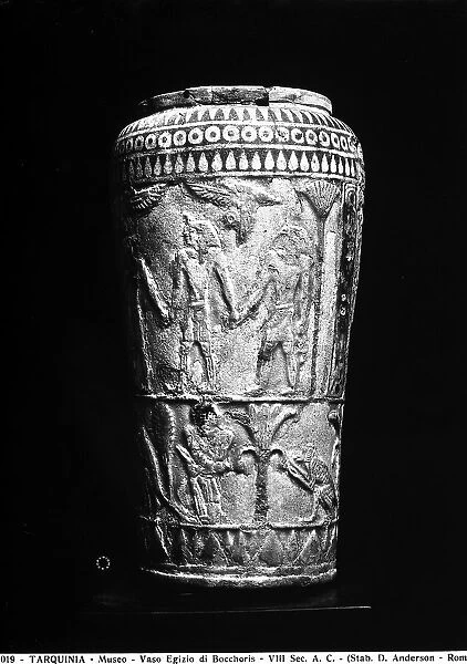 Egyptian Bocchoris vase, in the National Museum of Tarquinia