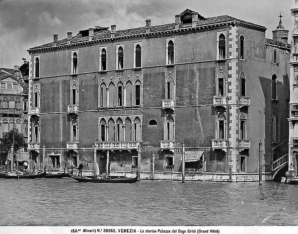 Faade of the historic Palazzo del Doge Gritti, from which the building takes its name. Venice