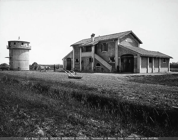 Farmhouse in the court of Ab in Mesola, rural center in the Ferrara hinterlands