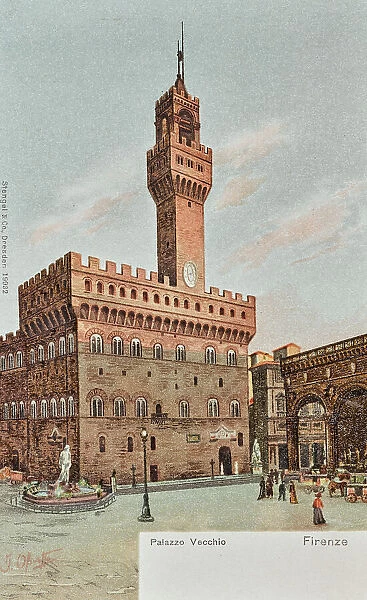 'Firenze, Palazzo Vecchio'; postcard, color printing
