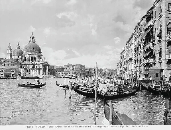 The Grand Canal with the church of Santa Maria della Salute and the San Marco ferry