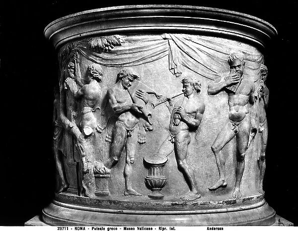 Greek puteal with Dionysiac scene preserved in the Vatican Museums, Vatican City