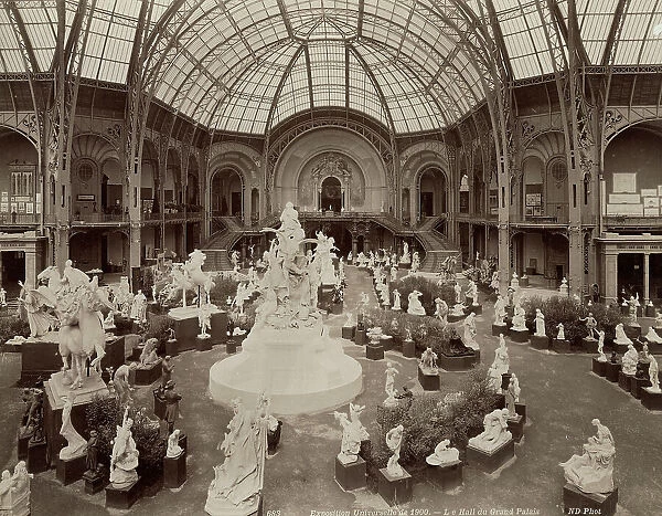 The hall of the Grand Palais, Paris Universal Exhibition of 1900