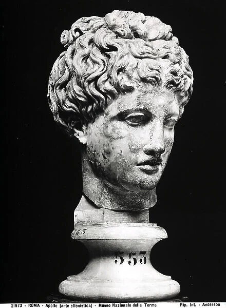 Head of Apollo from the Hellenistic Period, preserved in the Museo Nazionale delle Terme (National Museum at the Baths of Diocletian), Rome