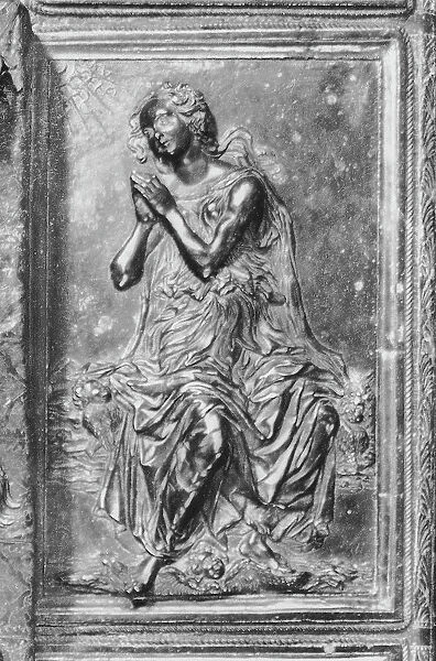 The hope, detail of the Tomb of Sixtus IV, bronze, Antonio Pollaiuolo (ca. 1431 - 1498), Museum of the Treasury of St. Peter, St. Peter's Basilica, Vatican City