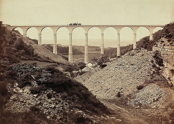 The Hownes Gill viaduct in County Durham, Great Britain