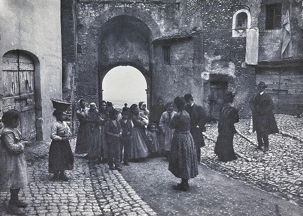 The inhabitants of Sant'Oreste in front of Porta Costa or Santa Maria