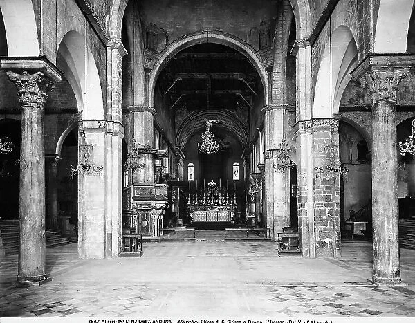 Interior of the Cathedral of S. Ciriaco, Ancona