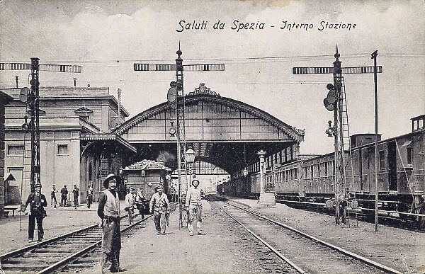 Interior of the railway station of La Spezia