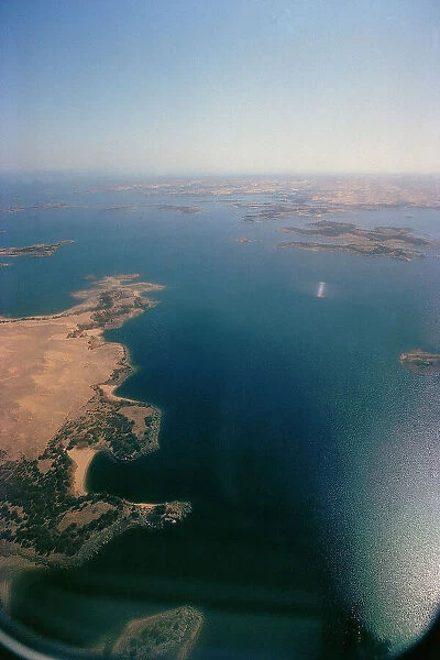 Lake Nasser reservoir upstream of the Aswan Dam (top view)