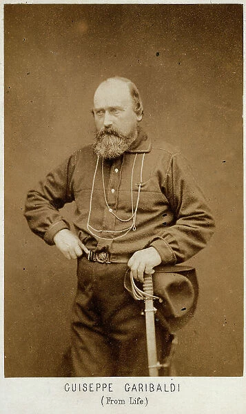 Man in the guise of Giuseppe Garibaldi