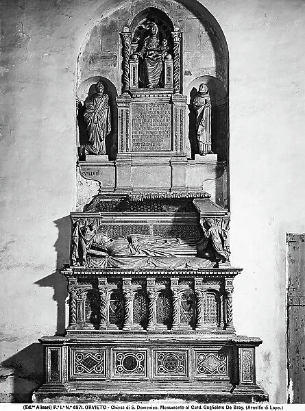Monument of Cardinal Guglielmo de Braye, work by Arnolfo di Cambio, in the Church of San Domenico, in Orvieto
