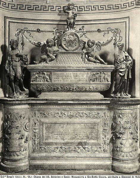 Monumental tomb of Ascanio Sanseverino, in the Chapel of the Sanseverino Family, Church of SS. Severino e Sossio in Naples