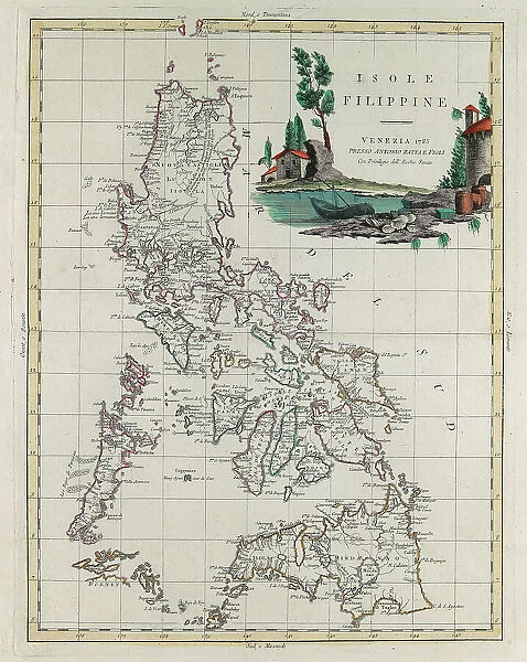 The Philippine Islands, engraving by G. Zuliani taken from Tome IV of the 'Newest Atlas' published in Venice in 1785 by Antonio Zatta, Private Collection