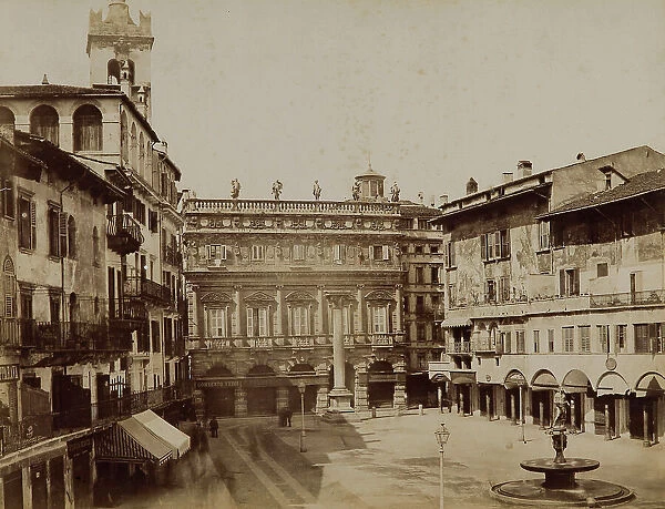 Piazza della Erbe with Palazzo Maffei, Verona