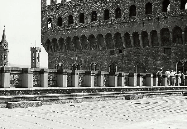 Piazza della Signoria seen from the terrace of the Loggia dei Lanzi
