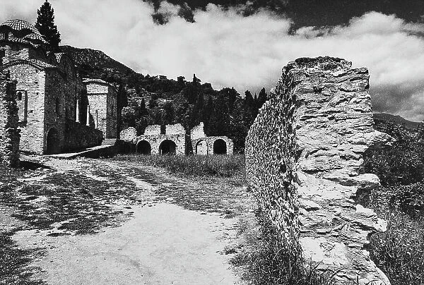 Ruins of the ancient walls of Mystras