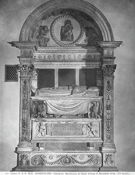 Sepulchral monument to abbot Simone Graziani in Sansepolcro Cathedral