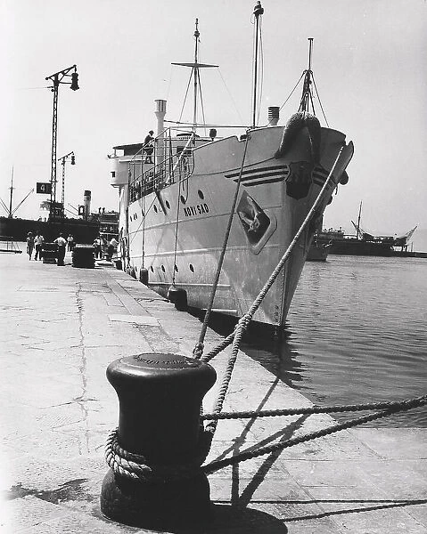 A ship in the port of Rijeka(River) in Croazia