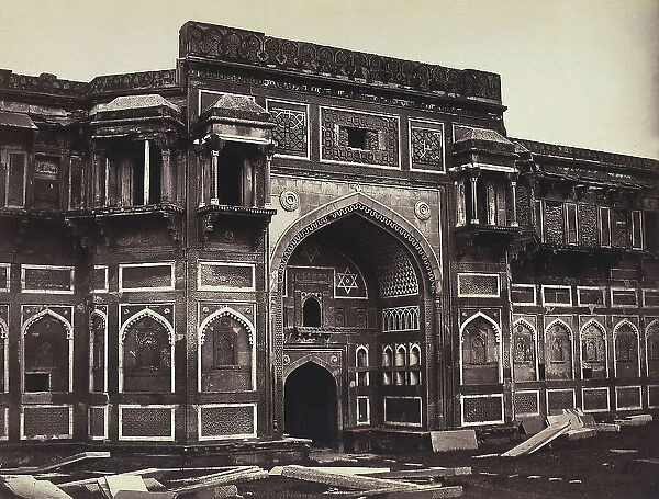 A souvenir of Odoardo Beccari's journeys: the entrance to Jahangir's Palace inside Agra Fort, India