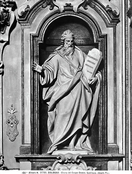 Statue of the prophet Isaiah, work by Angelo Gabriello Pi, located in the Church of the Corpus Domini, also called la Santa, Bologna
