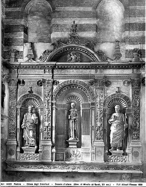 Terracotta altar by Giovanni Minnelli, in the Church of the Eremitani, Padua