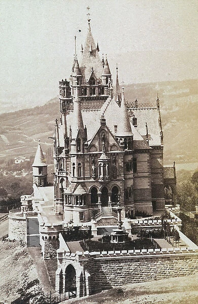 View of a castle in Drachenbourg, Germany