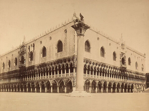View of Piazzetta San Marco in Venice, with the Palazzo Ducale and the Column of San Marco