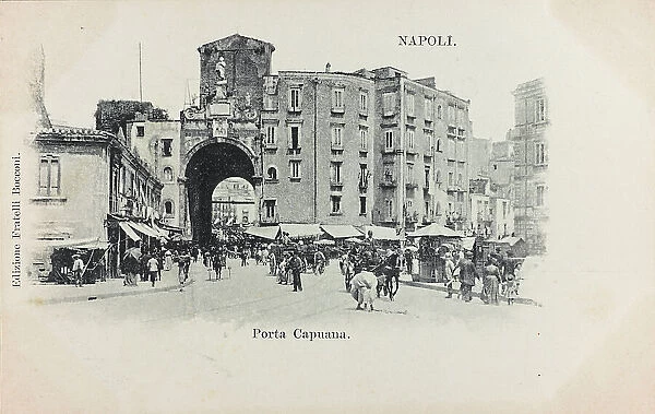 View of Porta Capuana, Naples, postcard