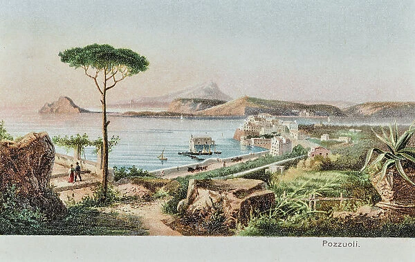 View of Pozzuoli; postcard, color printing