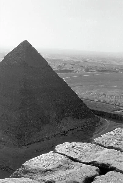 View of one of the pyramids, Gizah