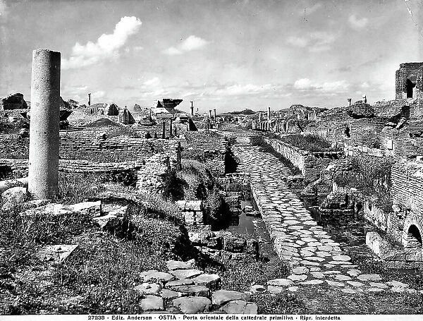 View of the ruins at Ostia Antica