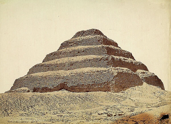 View of the stepped pyramid of the Pharoah Djoser in Saqqara