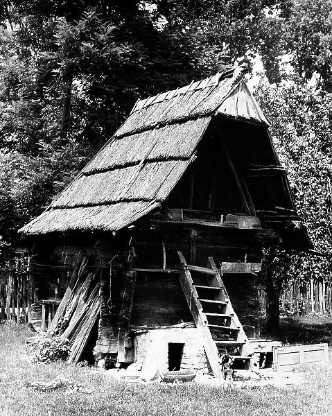 Wood hut in Katrga, Serbia