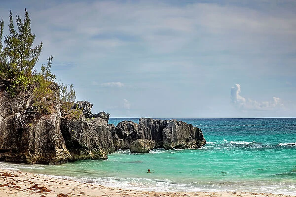 Bermuda, Elsbeth Beach, View of Boulders, and Turquoise water