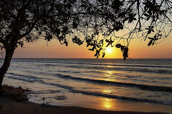 Colombia, Cartagena, Sunset at Manzanillo Beach