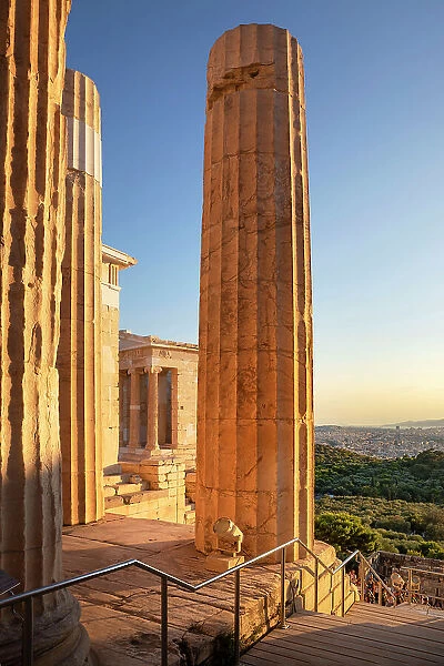Greece, Athens, Propylaea, Gateway to the Acropolis and Nike Temple