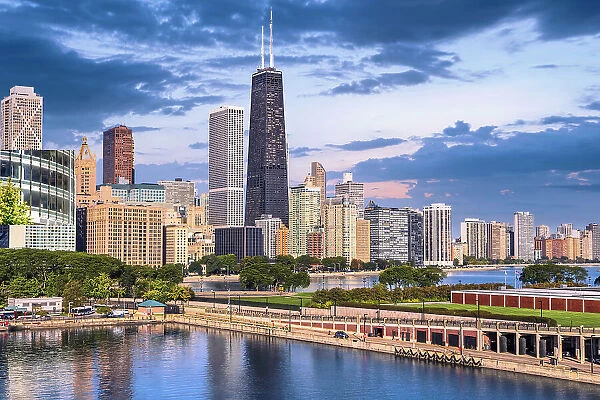 Illinois, Chicago, Navy Pier, Chicago Skyline